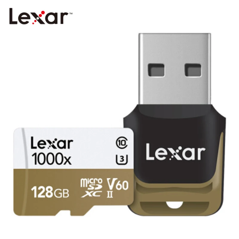 Lexar карта памяти 1000X 32 Гб 64 Гб 256 ГБ 150M U3 4K Micro sd 128 ГБ высокоскоростная флеш-карта microsd TF карта для записи 3D 4K HD