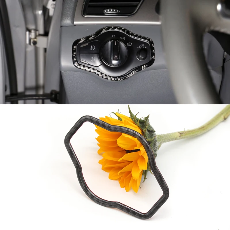 Для Audi A4 B8 A5 Q5 2010 2011 2012 2013 2014 2015 2016 углеродное волокно кнопка переключения фар