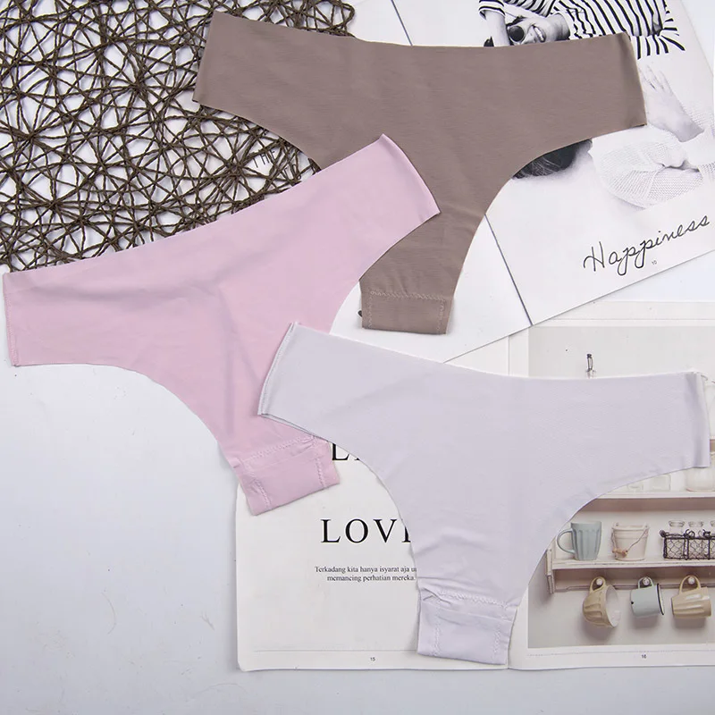 Кружевные удобные бесшовные женские сексуальные стринги XXL нижнее белье трусики