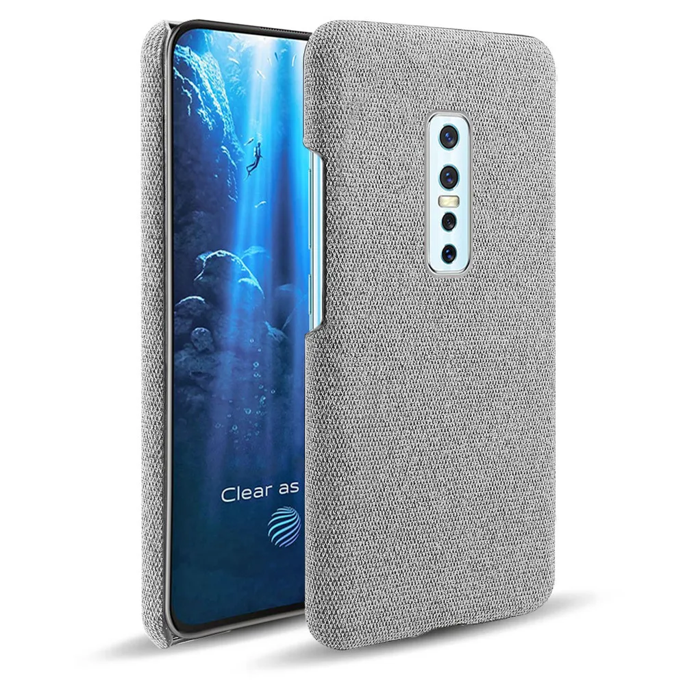 

Cloth Cases For Vivo V17 PRO Case Slim Retro Cloth Hard Cover For Vivo V17 PRO V17pro 6.44" 1909 PD1931F_EX 1910 Coque
