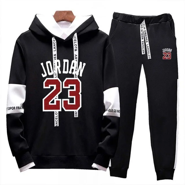 3 Мужской спортивный костюм из двух предметов, мужская одежда jordan 23, спортивный костюм, толстовка с капюшоном, тренировочные штаны, спортивный костюм для бега, спортивная одежда для бега - Цвет: 3