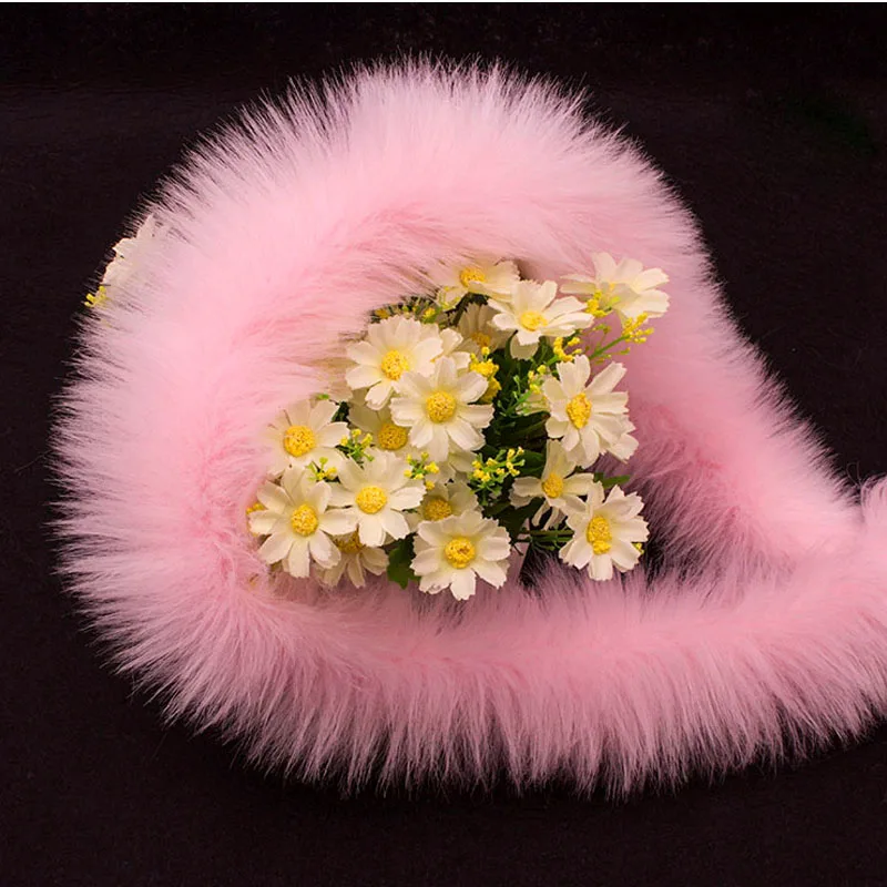 Лента из искусственного лисьего меха пушистая отделка украшение для костюма