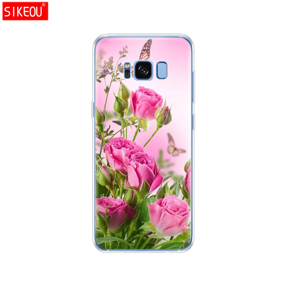 Милый чехол для Samsung Galaxy S8 чехол-накладка из мягкого силикона Plus бампер