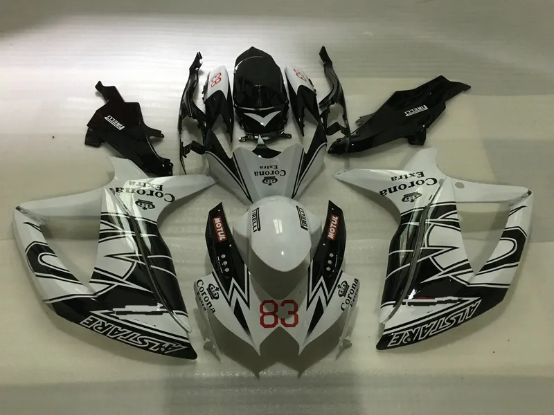 Комплект обтекателей для мотоцикла GSXR600 750 K8 08 09 GSXR 600 GSXR750 2008 2009 белый глянцевый