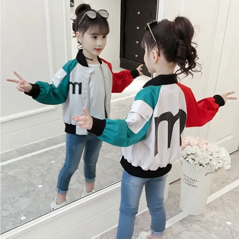 Новинка 2020 года Модные весенне осенние куртки для девочек Модный топ Детские