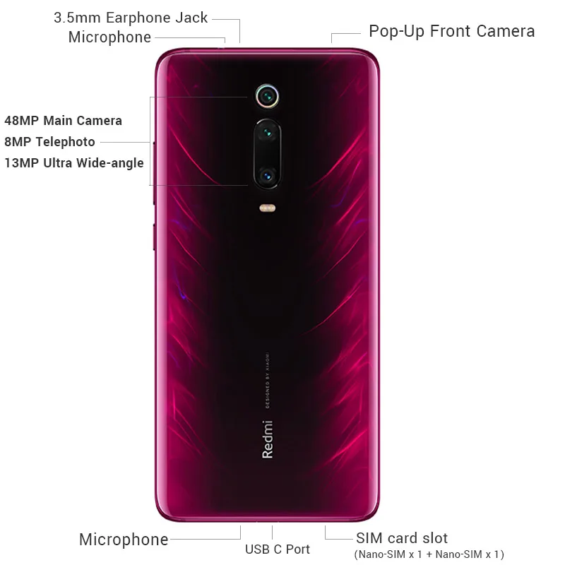 Смартфон Xiaomi Redmi Mi 9T K20 6 ГБ 128 глобальная версия мобильный телефон Snapdragon 730 камера 48