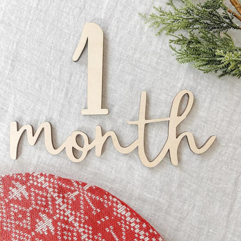 12 шт./компл. деревянный детский ежемесячный этап подарок для будущей мамы