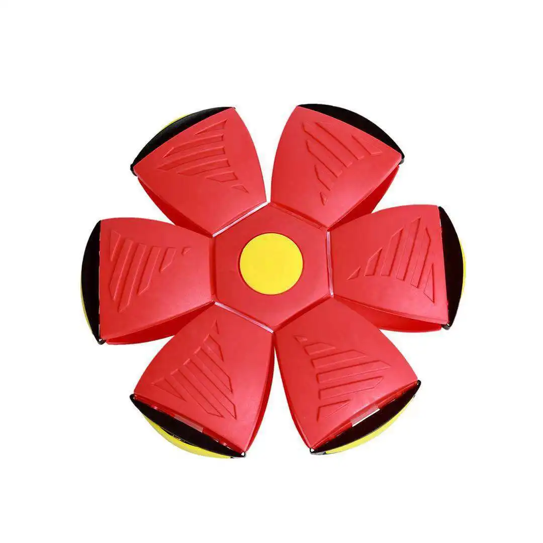 

Exploding Flying UFO Saucer Deforming Ball With LED Light Magic Toy Elastic Flat Deformation Glowing Ball Outdoor Training Toys