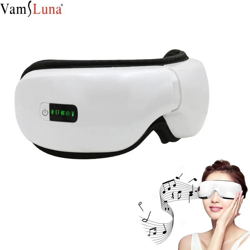 Беспроводной массажер для глаз компрессионный с музыкой умный массаж очки