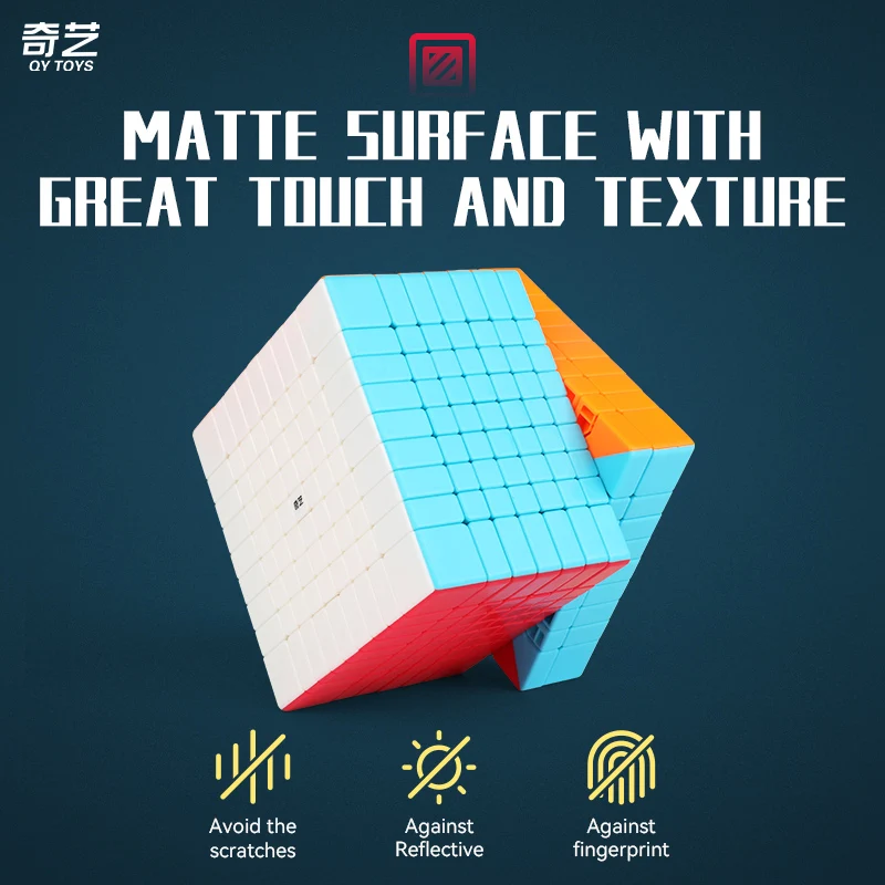 HelloCube-Cubo m&aacute;gico QiYi, rompecabezas de velocidad de alto nivel, Cubo sin pegatina, juguetes educativos para ni&ntilde;os, 8x8, 9x9-3