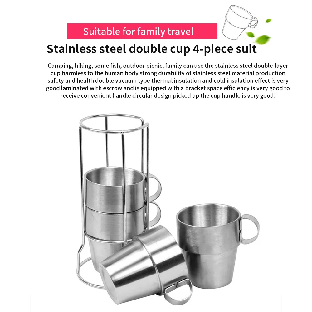 Двойная чашка из нержавеющей стали многослойный круглый дизайн гигиеническая