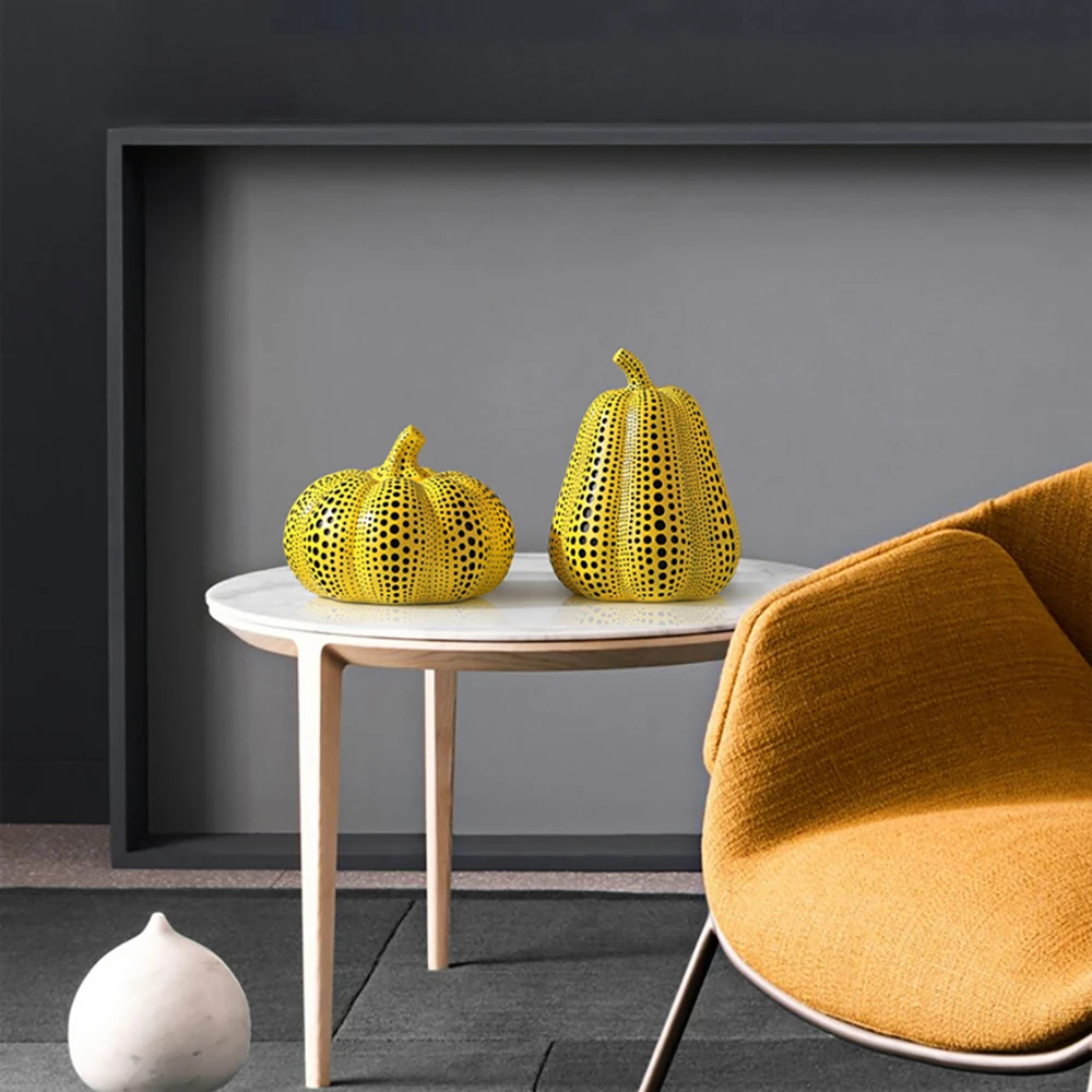 

Resin Pumpkin Figurines Owl Bird Animal Sculpture Home Decoration Accessories Resin Embellishments Halloween Decoration Crafts