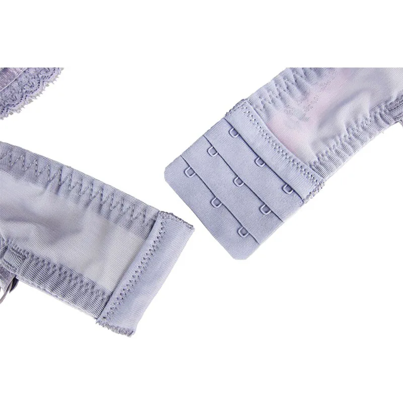 Mierside 1641 Beige/Purple Plus Size Lace Big Bra Solid Sexy Bralette 3/4 Cup Underwear Women Everyday 38-46C/D/DD/DDD/E/F