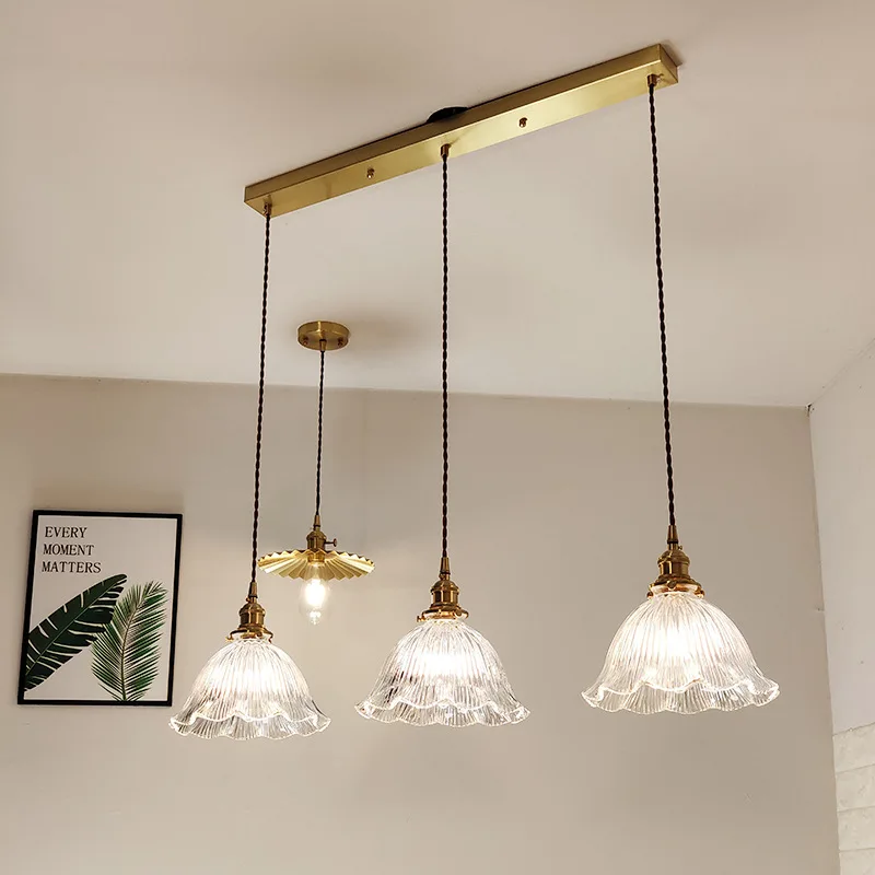 Европейский латунь люстра Обеденная Гостиная Кофе бар прикроватные Спальня Nordic