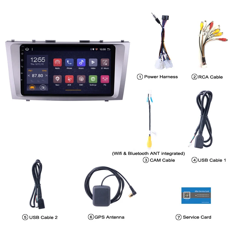 Автомагнитола на Android 8 1 с GPS навигацией для Toyota camry 2006 2011 мультимедийный