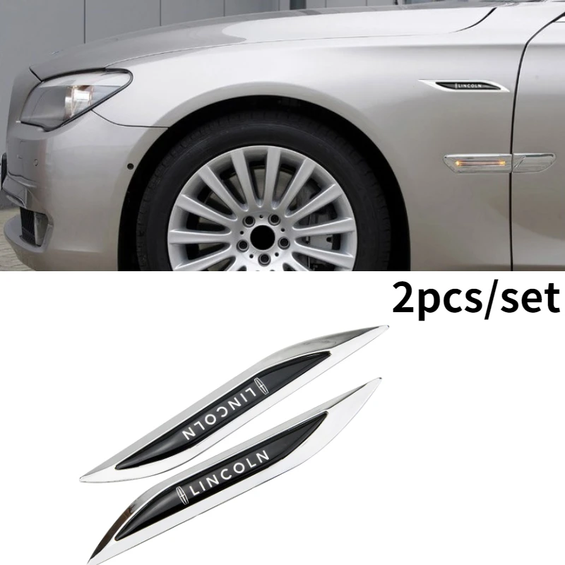 

2pcs Car Fender Accessories Stickers Anti-scratch Badge Decal for Lincol MK2 Navigator Logs MKX MKC MKZ MKS MKT Town Continental