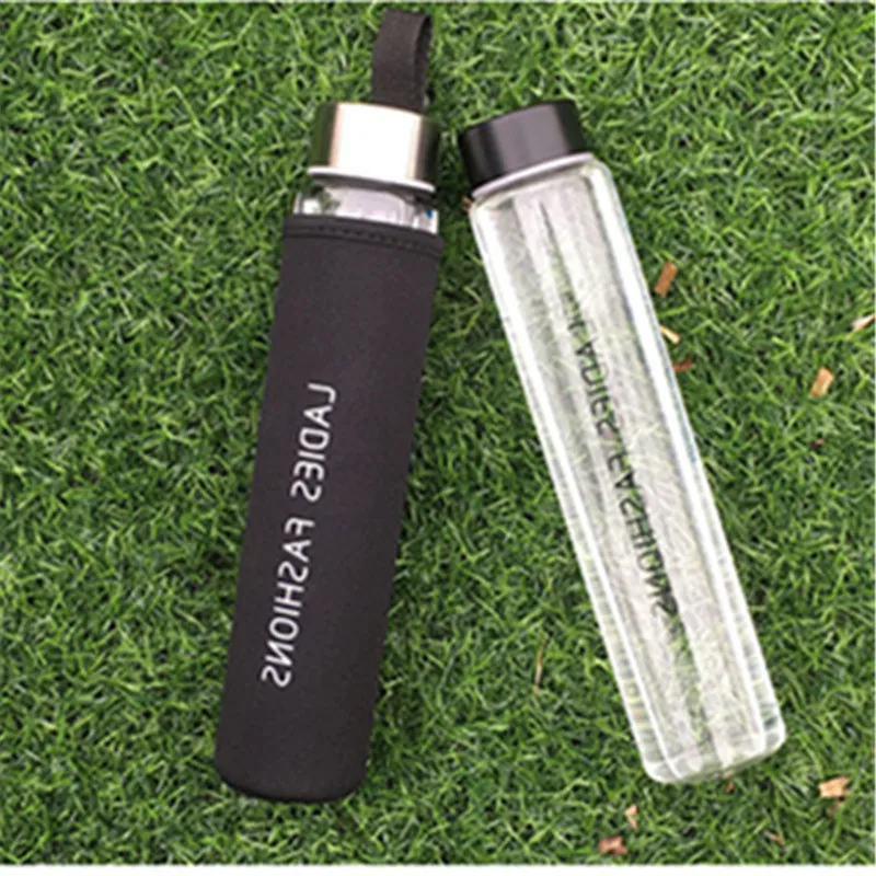 Портативная Корейская версия стеклянная чашка бутылка для воды летняя открытая