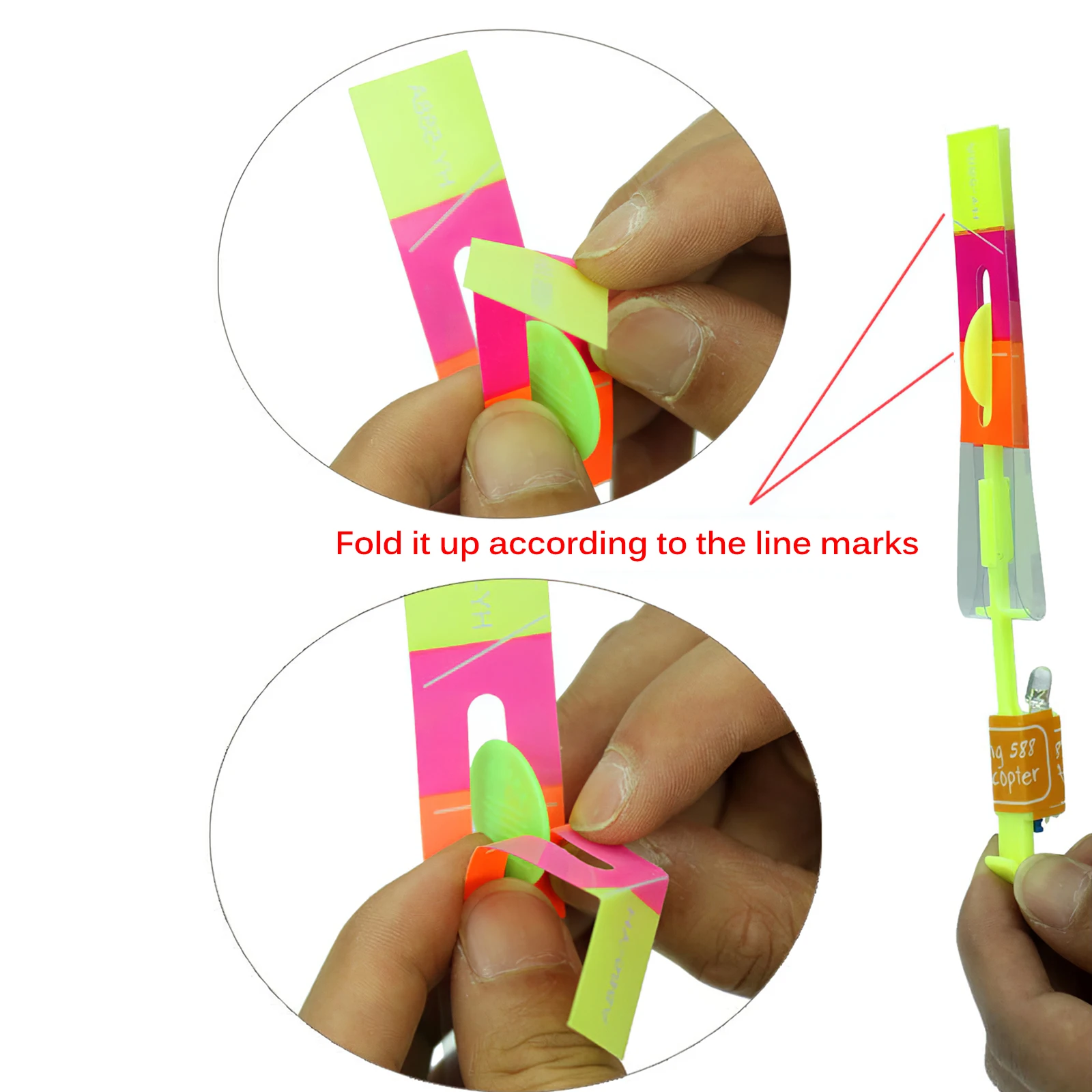 10pcs LED Light Rocket Helicopter Colorful Flying Toy Party Gift Elastic Slingshot Copter For Birthday Christmas Games | Спорт и