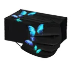 50 шт., одноразовый дышащий шарф с принтом бабочки для женщин