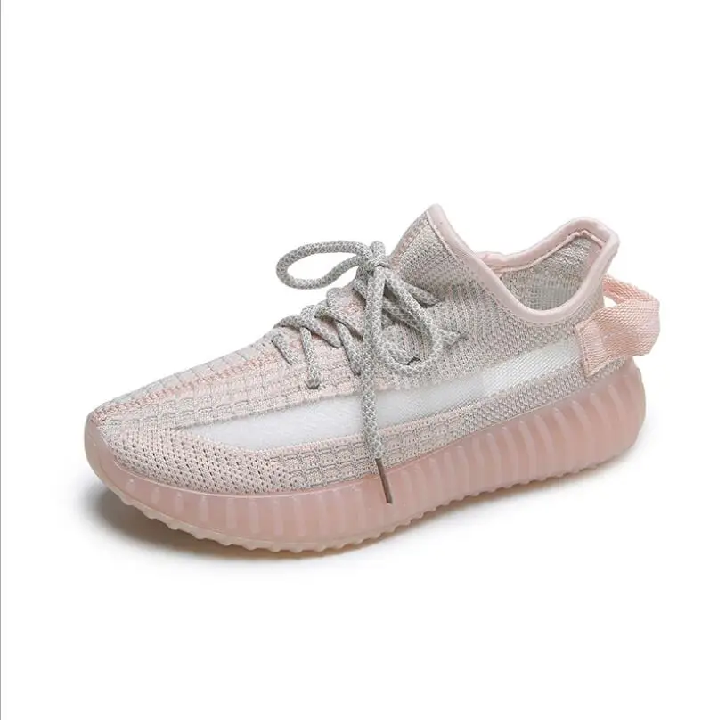 

2021 Summer New Korean Style Mesh Surface Breathable Flying Woven Coconut Shoes Women's Casual Sports Denim Blue Coconut Shoes