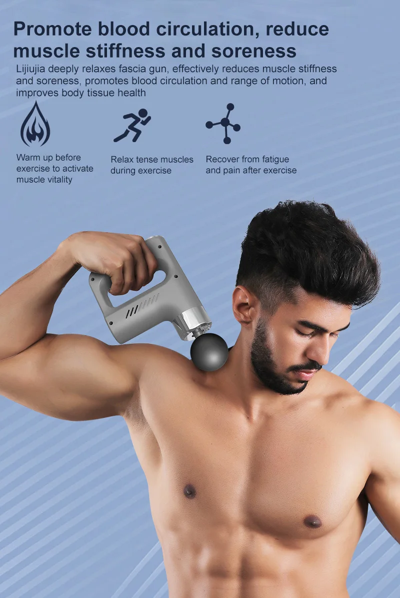 

2021 Massage Gun Deep Tissue Muscle Vibrating Relaxing LCD Massager Gun