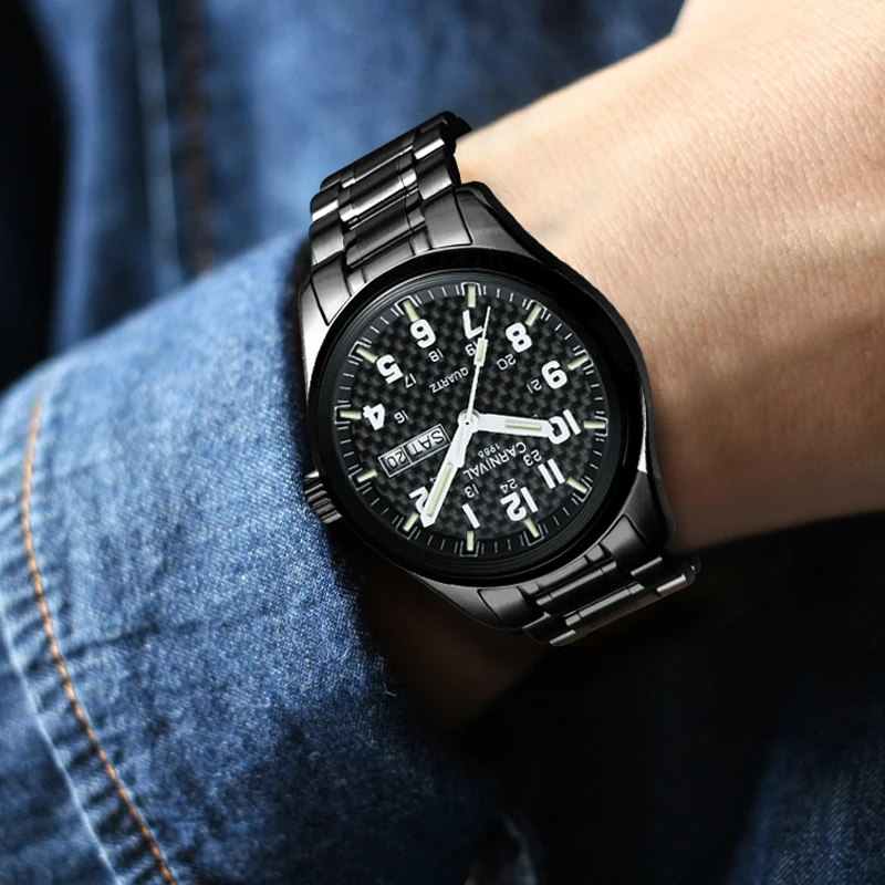 Швейцарские карнавальные Роскошные брендовые японские кварцевые мужские часы