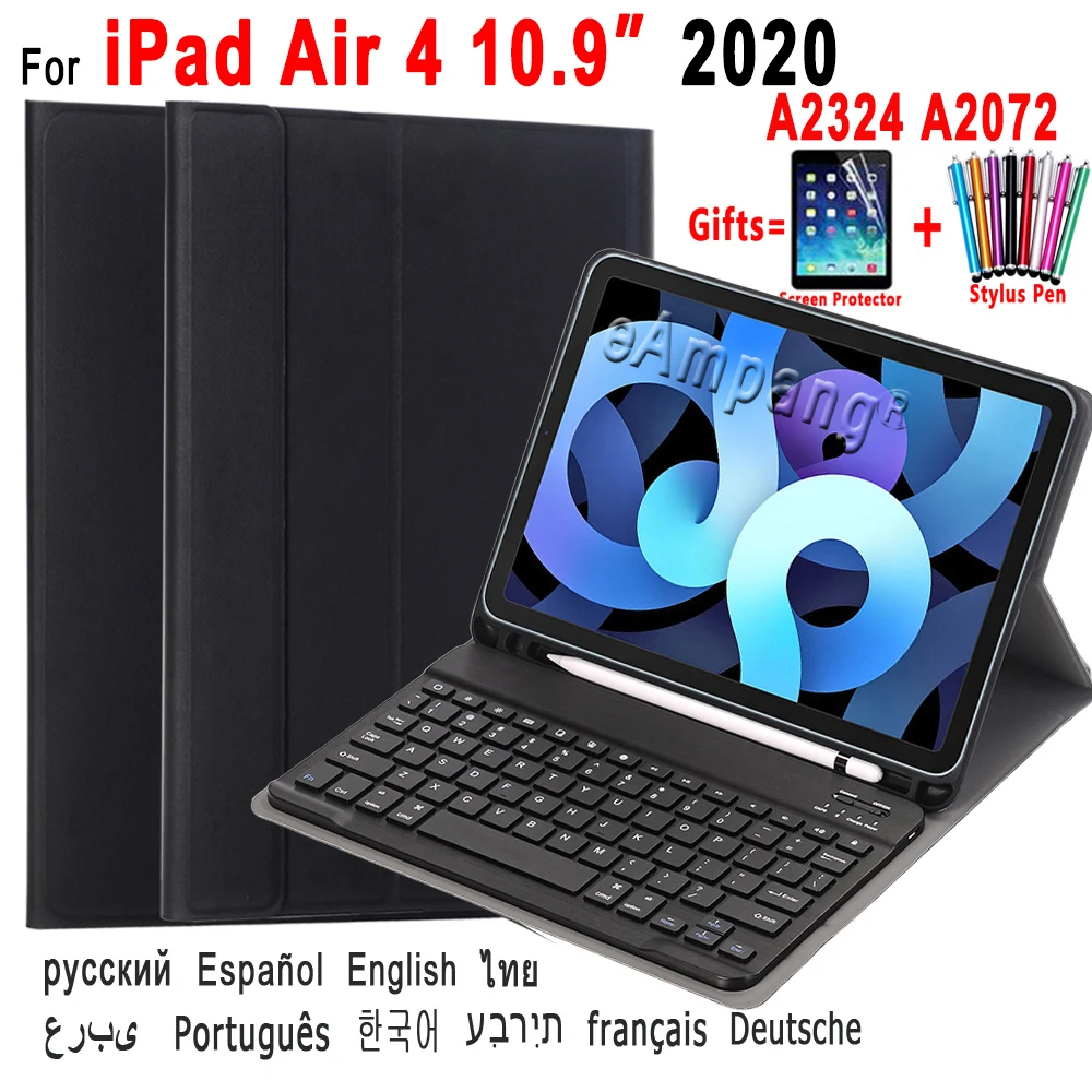 Чехол для iPad Air 4 4th 10 9 2020 с клавиатурой A2428 A2429 A2270 Съемная русская испанская