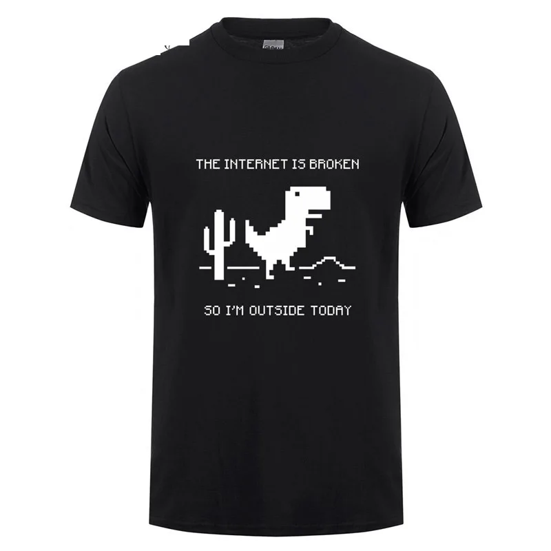 

2021 Summer The Internet Is Broken T Shirt Men Casual Cotton Short Sleeve Funny Computer T-shirt Mans T Shirts Women Summer Tees