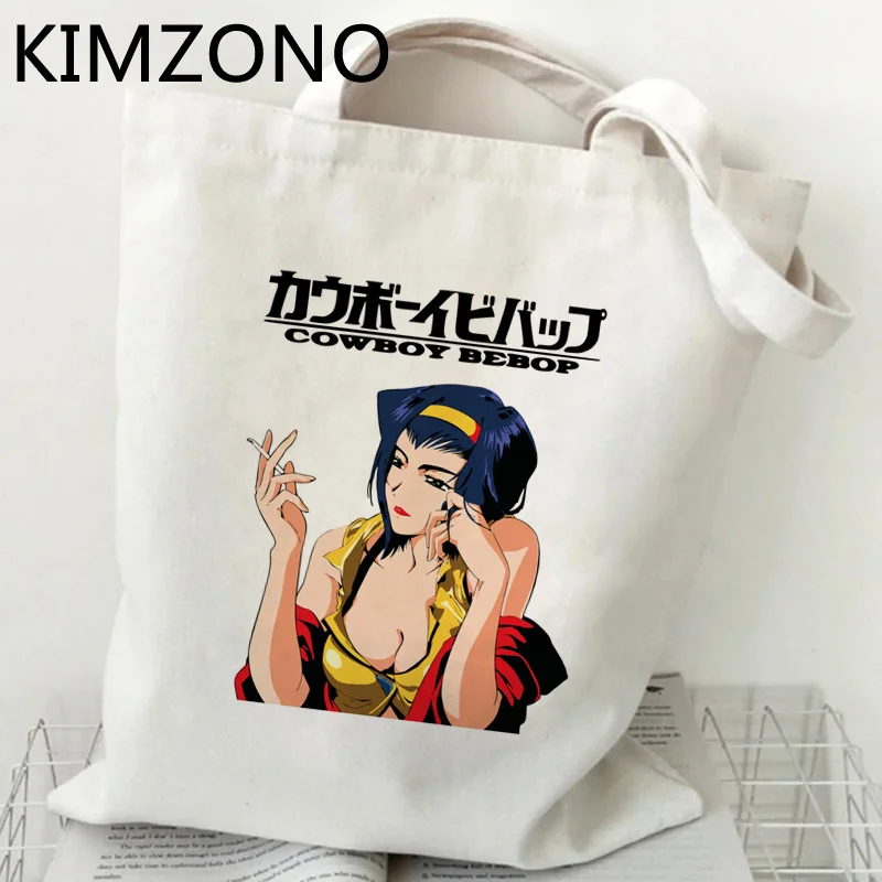 

Сумка для покупок Cowboy Bebop, сумка для покупок, сумка из переработанного материала, Джутовая сумка, сумка-тоут, сумка из эко-кожи, сумка для поку...