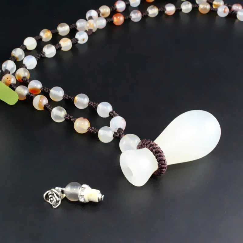 

1 шт. подвески из натурального камня, ожерелье в виде золы, женское ожерелье, ожерелье в виде бутылки эфирного масла, ожерелье для сувенира