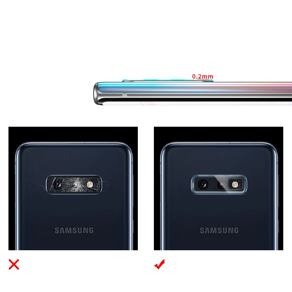 2 шт. защитная пленка для объектива камеры Samsung Galaxy S10E S10 Lite S20 Ultra S9 Plus|Защитные