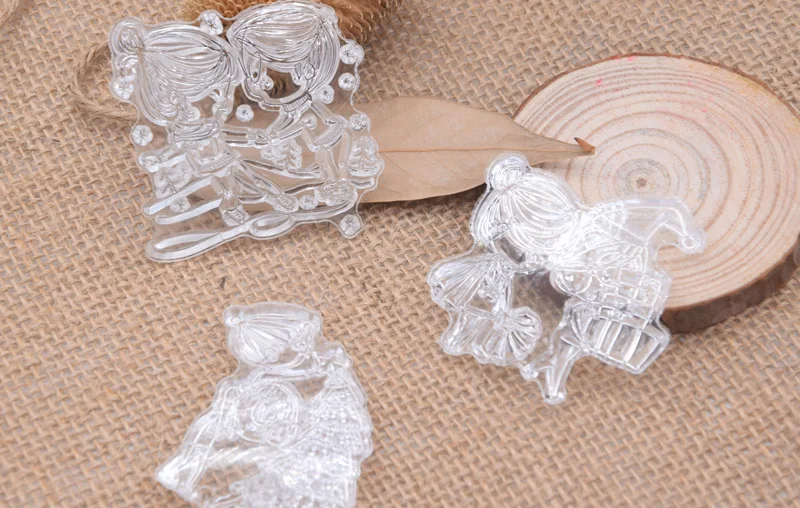 Рождественский штамп высечки набор прозрачный Штамп для DIY изготовления открыток Скрапбукинг