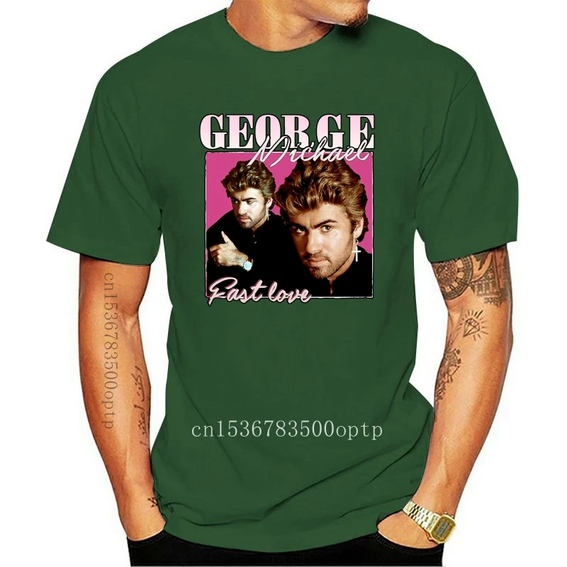 

New George Michael Vintage Style Retro Music Style Unisex Black T-Shirt Gh18 Plus Size Clothing Tee Shirt