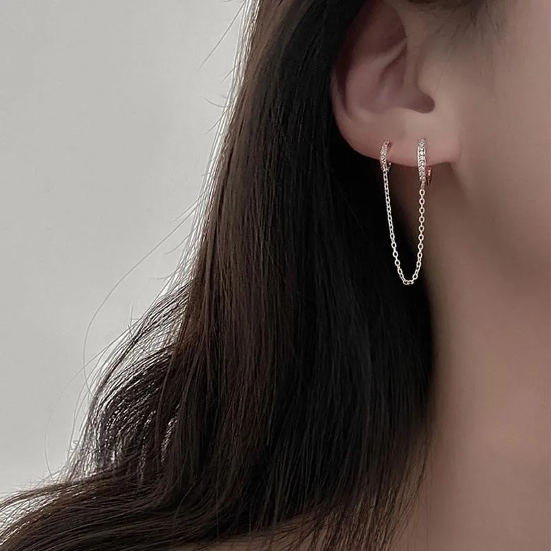 Модные Винтажные богемные серьги-кольца для пирсинга с двумя отверстиями ушей