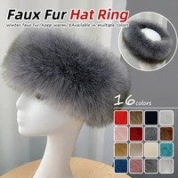 women fashion russian thick warm beanies fluffy fake faux fur hat empty top hat headscarf winter earwarmer ski hat