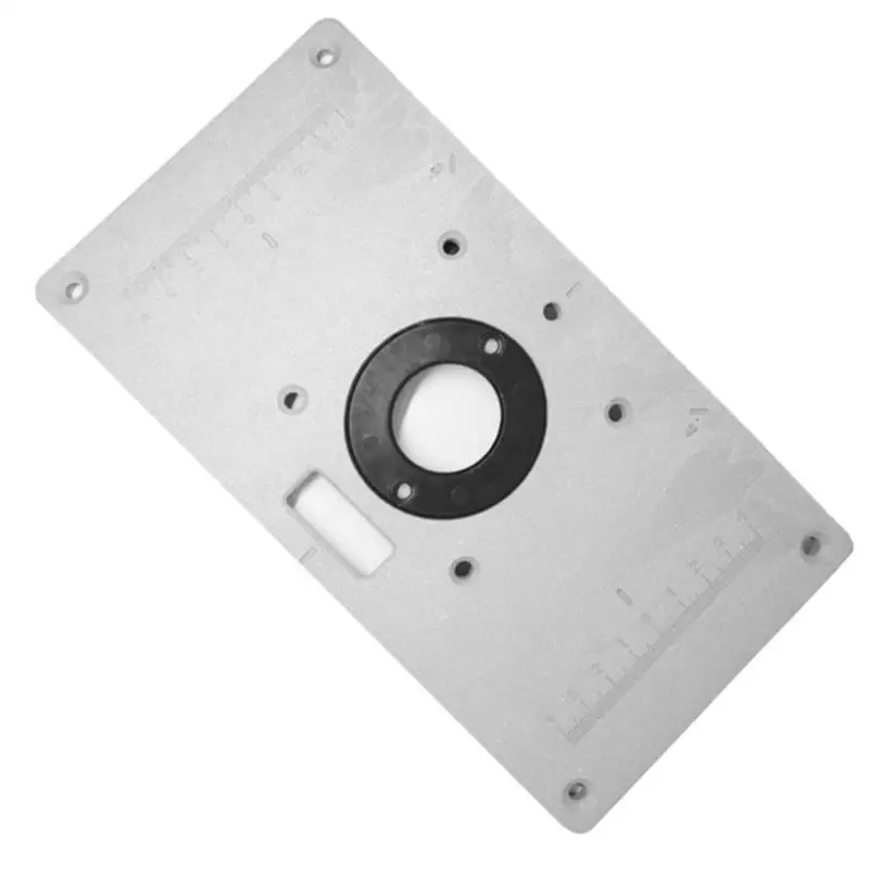 

6Pcs/Set Aluminum Router Table Insert Plate 4 Rings Screws For Woodworking Milling Table Plate Benches Router Table Plate