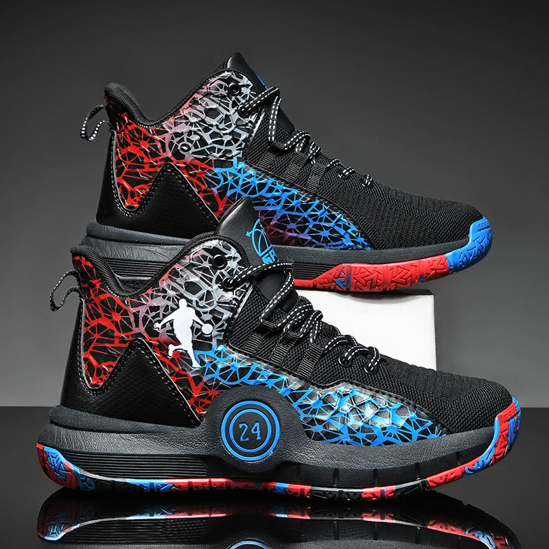 

Professional Basketball Shoes Men Summer Breathable Basketball Boots Anti-slip Shockproof Sport Boots Athletic Trainers Male