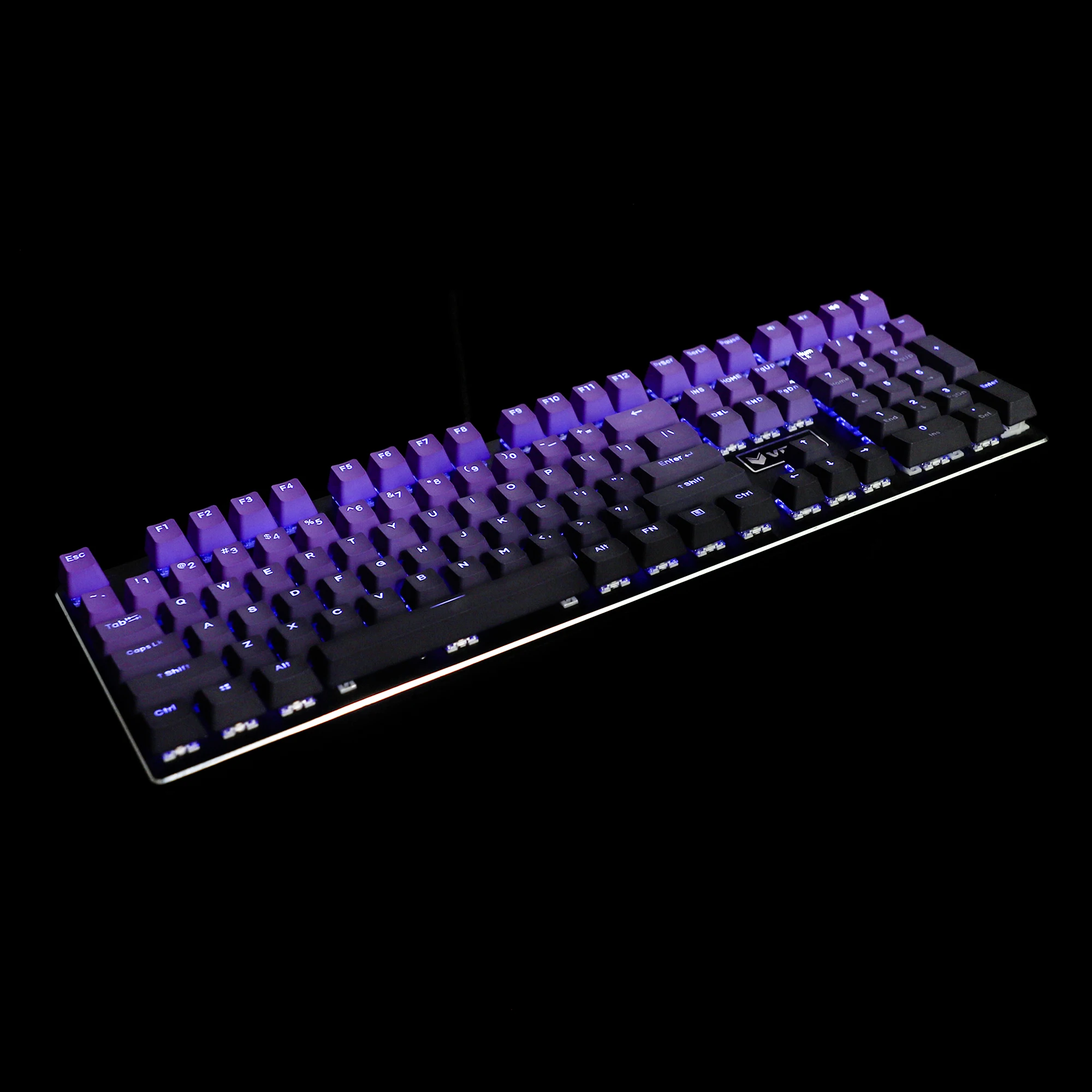 

Double Shot 108 Dyed PBT Shine Through OEM Profile Rainbow Carbon Sunset Hana Keycap For MX Switches Mechanical Keyboard