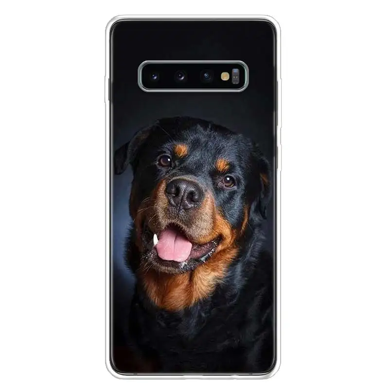 Милый чехол для телефона ротвейлера с собакой Samsung Galaxy S20 FE S21 S22 Ultra S10 Lite S9 S8 Plus S7 Edge