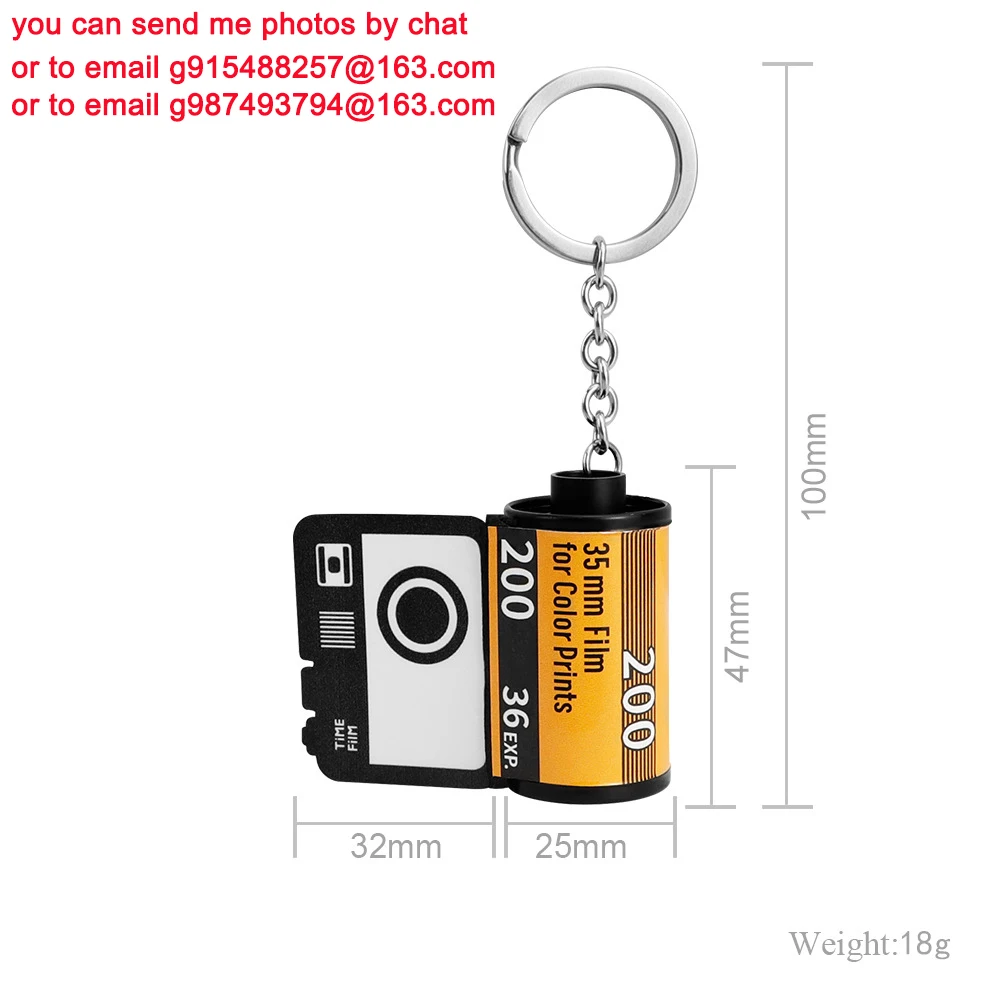 Customized Text Photo Film Memory Gifts Photo Keychain Custom Roll Film Keychain Album Keyring DIY Custom Personalized Keychains images - 6