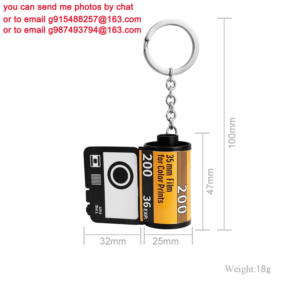 Customized Text Photo Film Memory Gifts Keychain Custom Roll Album Keyring DIY Personalized Keychains | Украшения и аксессуары