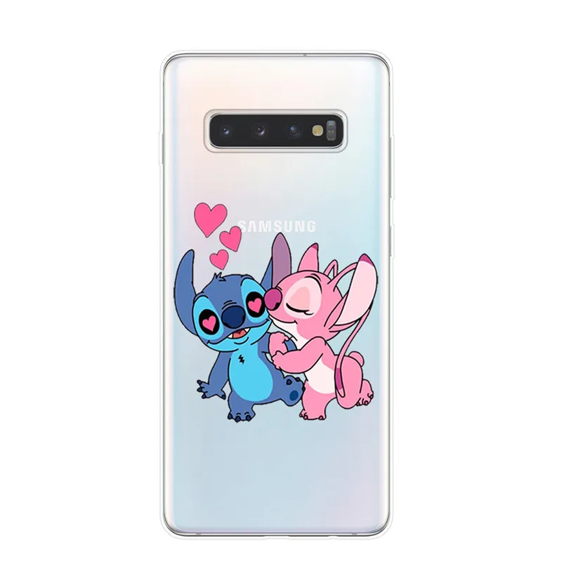 Милые чехлы для телефонов Disneys Stitch для samsung S10 S9 S8 Plus S10e 5G S6 S7 Edge S10Lite, Прозрачная силиконовая Мягкая задняя крышка - Цвет: T5975