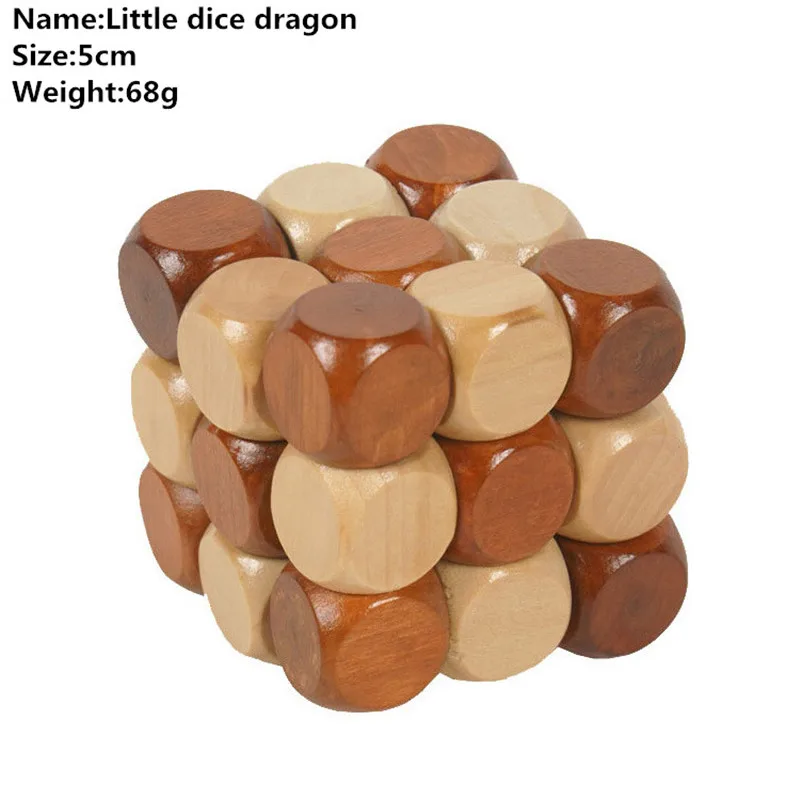 

Adult Children's Puzzle Little Dice Dragon Lock Boys Girls Toys Pupils Luban Lock Mechanism Box