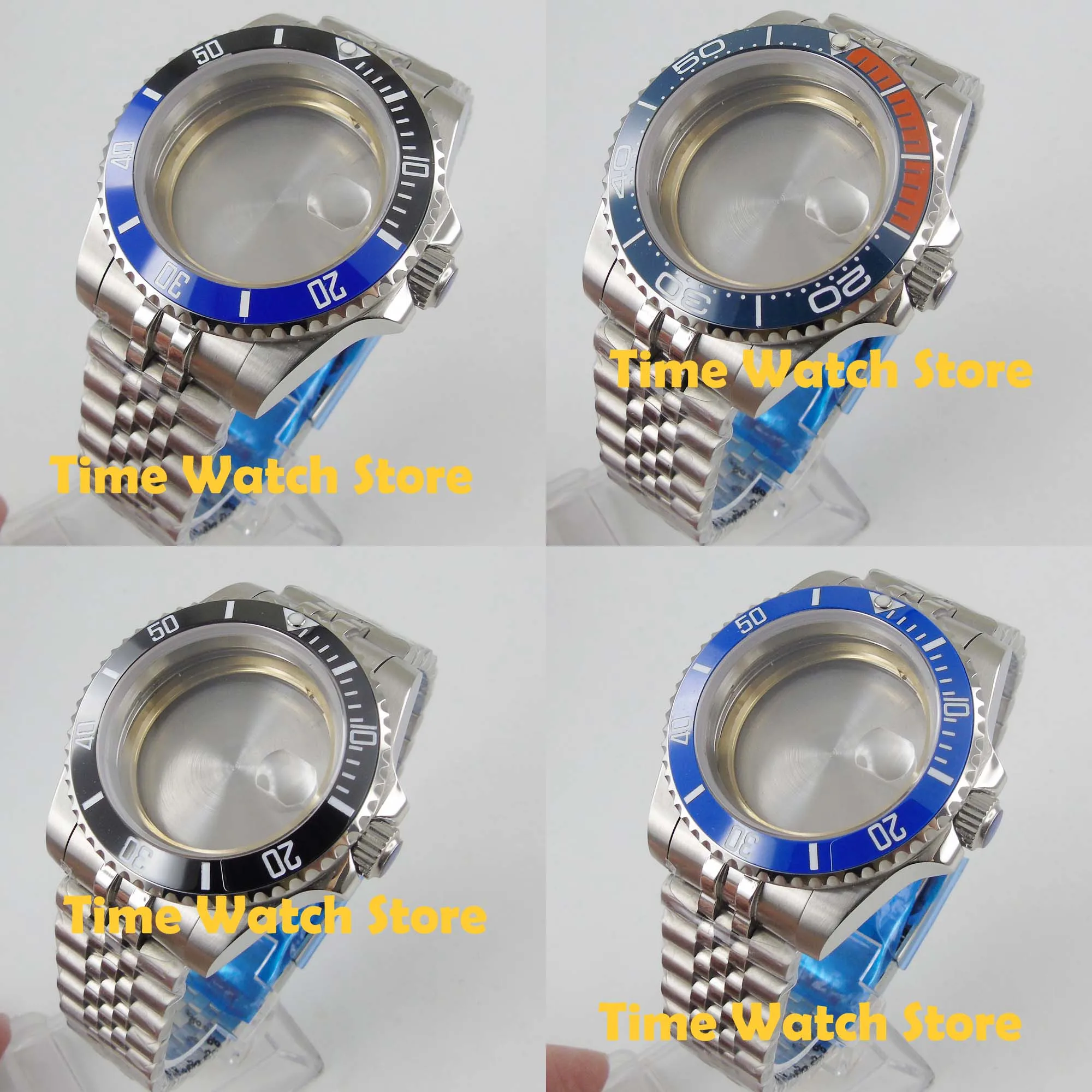 Корпус для часов 40 мм водонепроницаемый юбилейный браслет сапфировое стекло