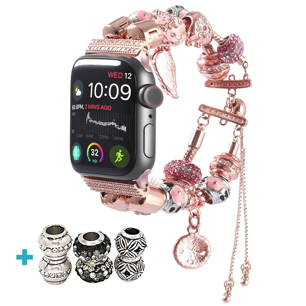 DIY женский ремешок для часов apple watch 5 4 полоса 44 мм iwatch спортивные полосы 42