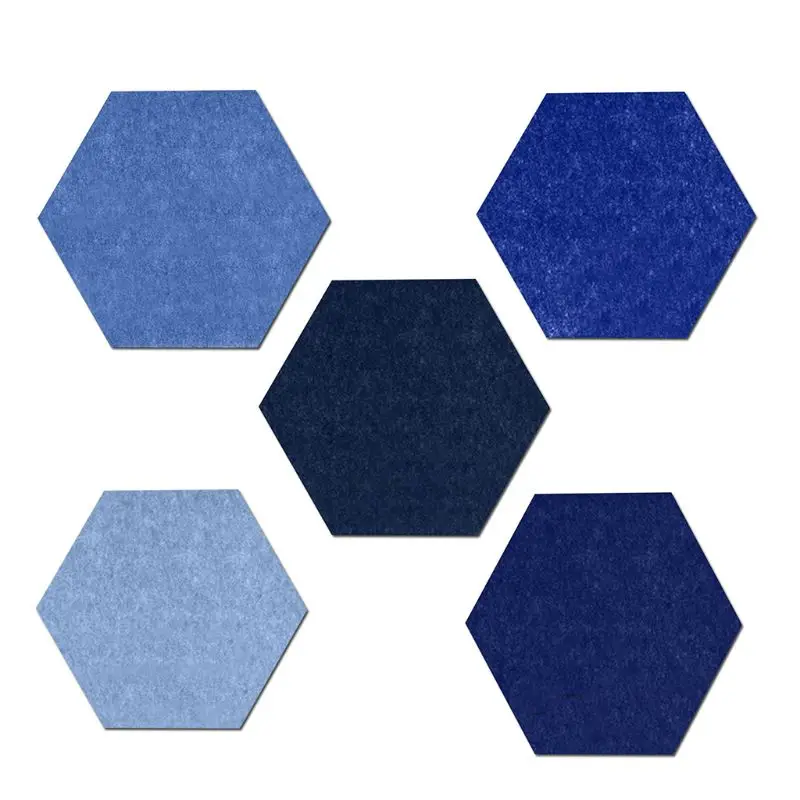 

Hexagon Felt Pin Board Self Adhesive Bulletin Memo Photo Cork Boards Colorful Fo B85B