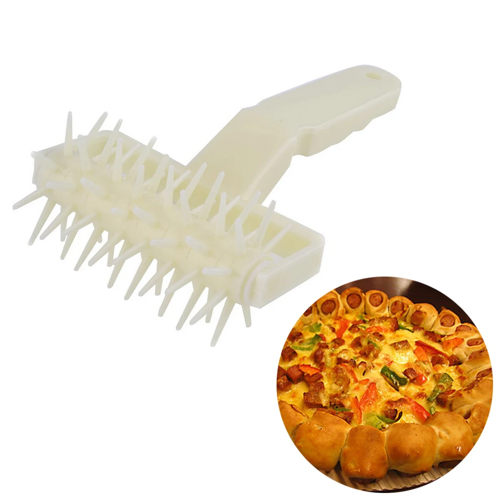 Durable Baking Tool Plastic Roller Dough Pitter Pizza Pastry Docker Portable Large White | Tools