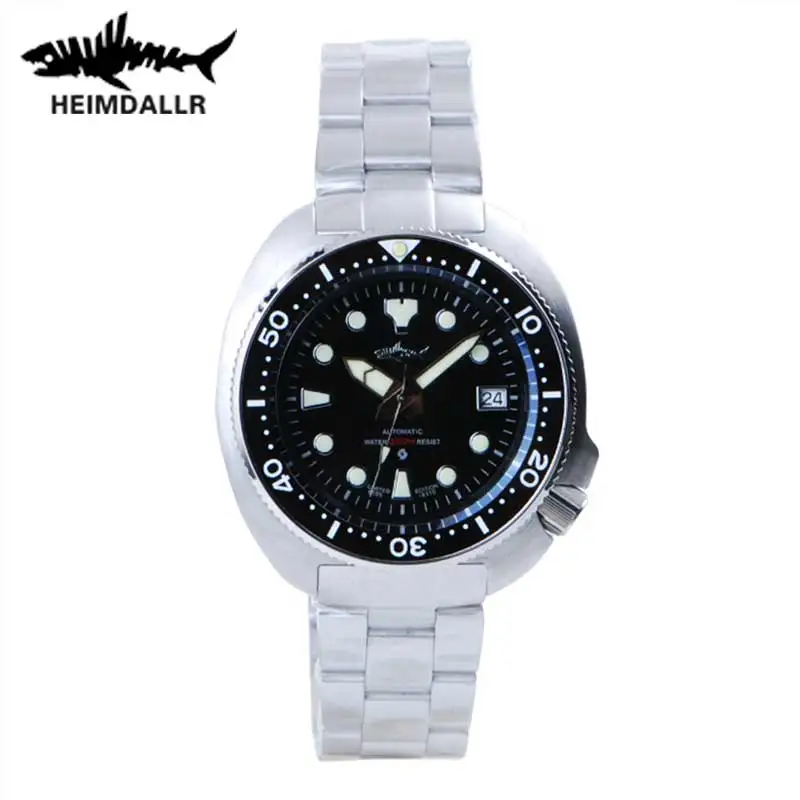 

HEIMDALLR Men Vintage Mechanical Watch Stainless Sapphire NH35A Automatic Watches 200M Waterproof C3 Luminous Luxury Diver Watch