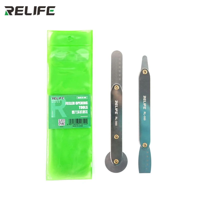 

5pcs sets RELIFE RL-060 Disassembly Set Ultra-thin 1.0mm Thickness Metric Feeler Range Finder for Smart Phones Edge Remove