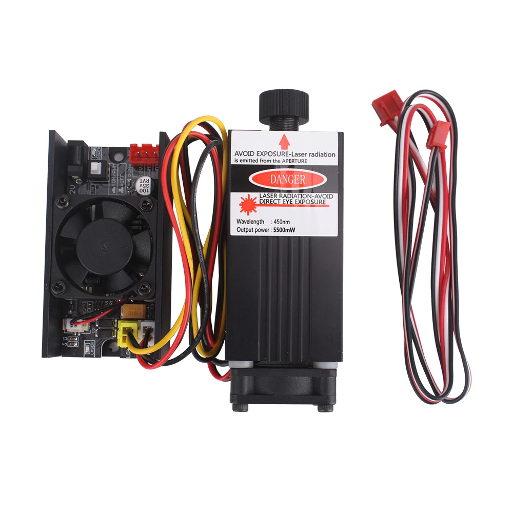 5500 мВт Мощный 5 нм Синий лазерный модуль детали для лазерной гравировки TTL резки